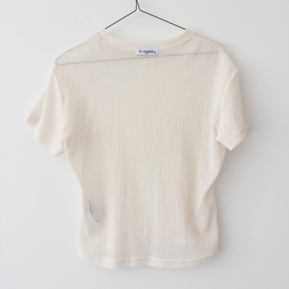 NEW K.NGSLEY Off-White "Uncut" T-Shirt Size XS - Picture 6 of 10